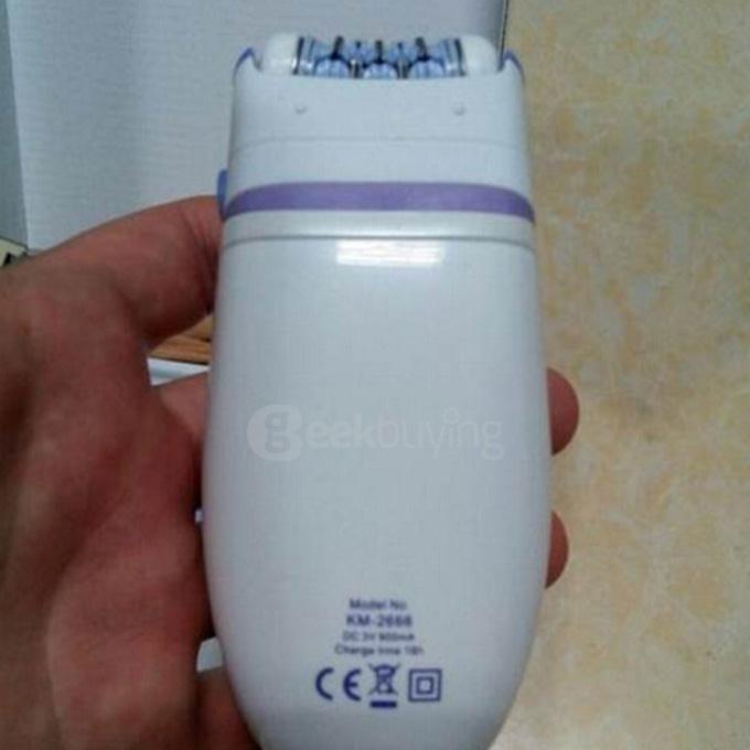 KM-2666 3in1 Rechargeable Cordless Electric Callus Remover Hair Epilator Lady Shaver Kit