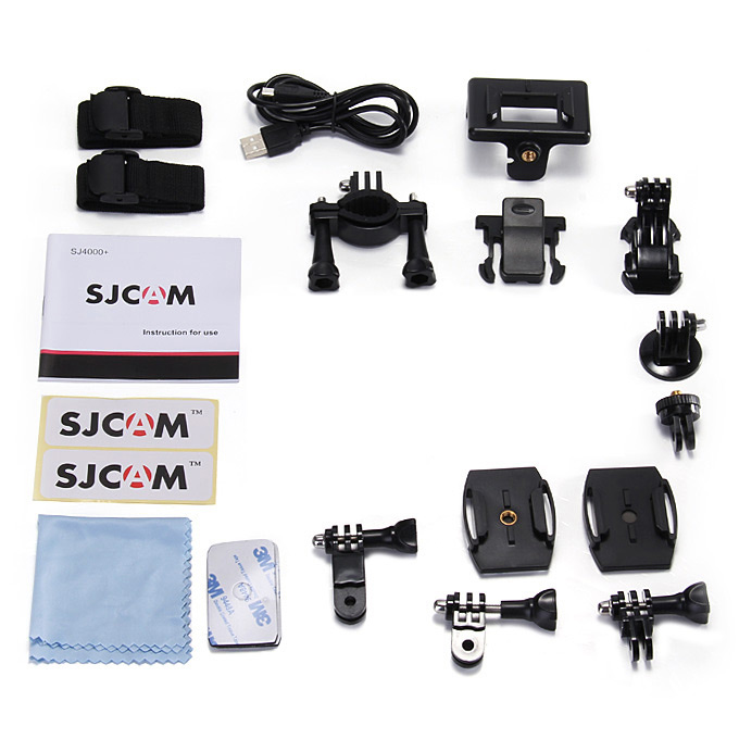 SJCAM SJ4000+ Plus WiFi Standard Version Novatek 96660 2K 30FPS 1.5inch 170 Degree Wide Angle Outdoor Sports Camera Home Security HD DV- Black