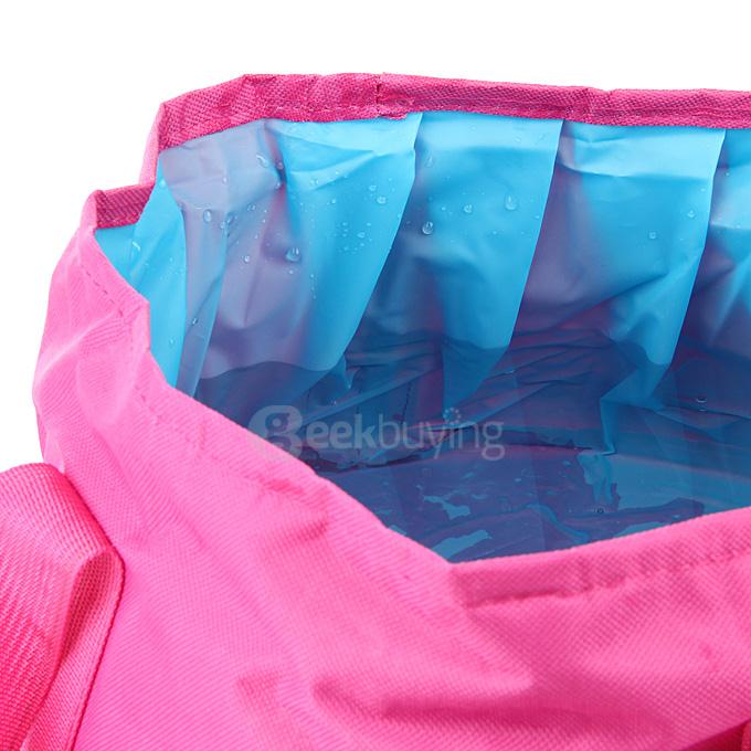 Portable Multi-purpose Folding Wash Basin for Outdoor Camping Hiking - Pink