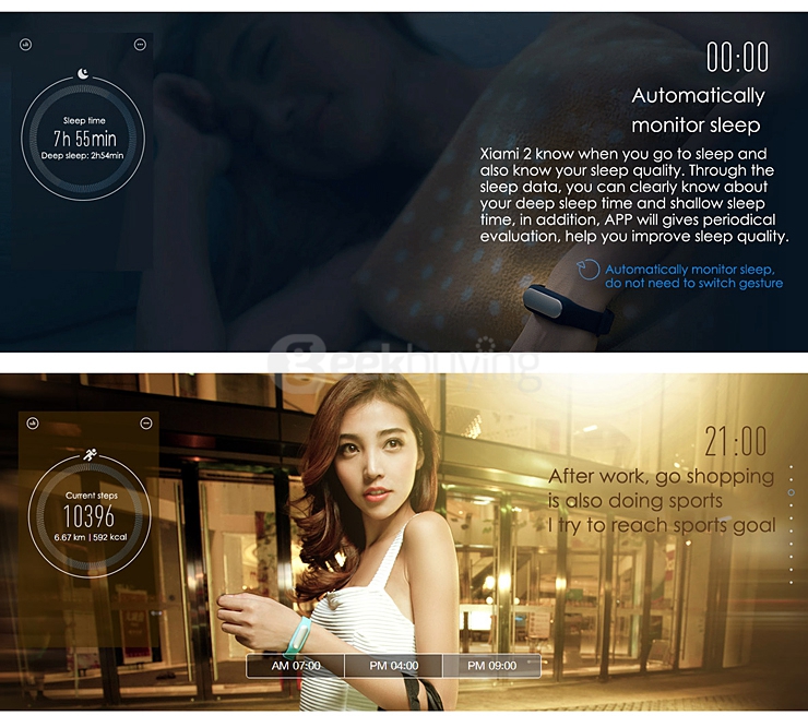 [HK Stock](Official Global Version) Original Xiaomi Mi Band 1S Heart Rate Monitor Smart Bracelet Bluetooth 4.0 IP67 Fitness Tracker with LED Light for Android & iOS - Black