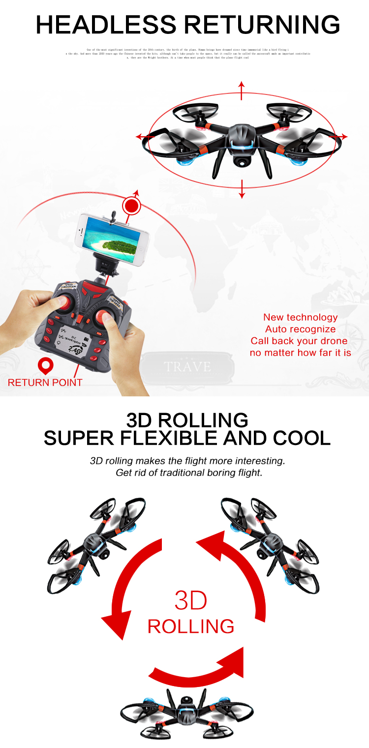Global Drone GW007-1 Upgrade DM007 WIFI FPV With 720P Camera 2.4G 4CH 6Axis RC Quadcopter