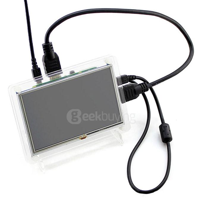 5inch HDMI LCD (B) 800x480 High Resolution with Transparent Case for For Raspberry Pi/BB BLACK/Banana Pi Mainboard/PC
