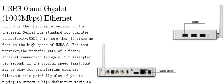 HiMedia Q5 HiSilicon 3798C 4K TV BOX Quad Core 2G/8G WIFI Gigabit LAN SATA HDMI 3D XBMC Netflix USB3.0 H.265