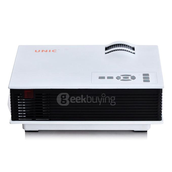 UC40+ 55WHD 1080P Mini Home 1080P LED Projector 50Lm W/HDMI AV SD USB Remote Control - White