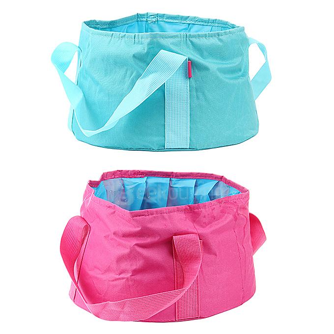 Portable Multi-purpose Folding Wash Basin for Outdoor Camping Hiking - Pink