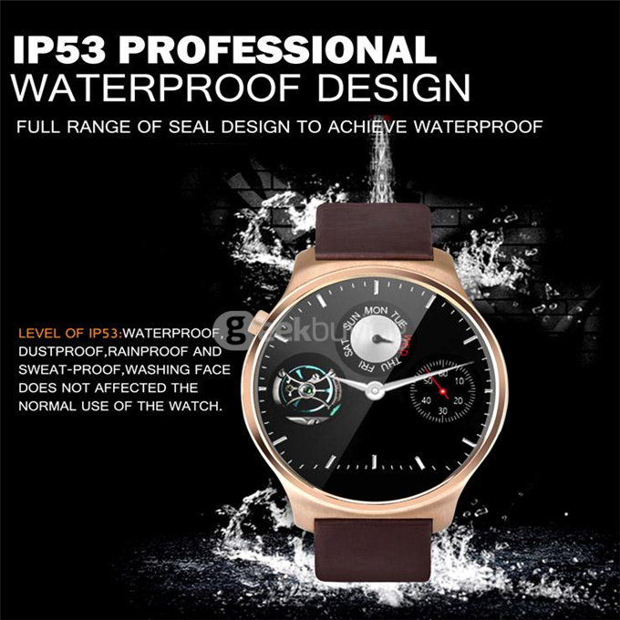 Oukitel A29 MT2502C Smart Watch Phone 1.22inch Sapphire Screen Capacitive Touch SIM Bluetooth 4.0 IP53 Waterproof - Gold