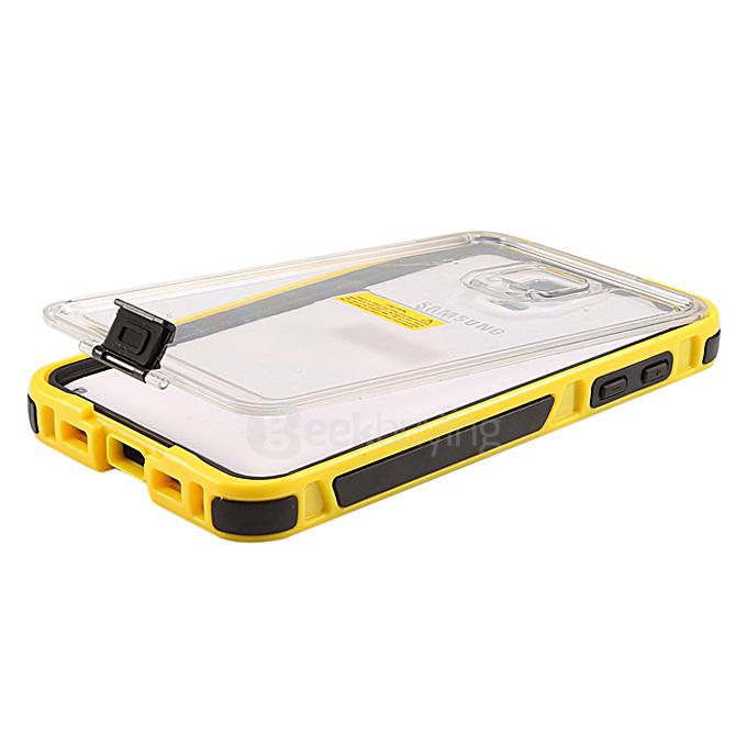 IP68 Protective Case Swimming Waterproof Shockproof Phone Case Cover For Samsung Galaxy Note 4 N9100 - Yellow