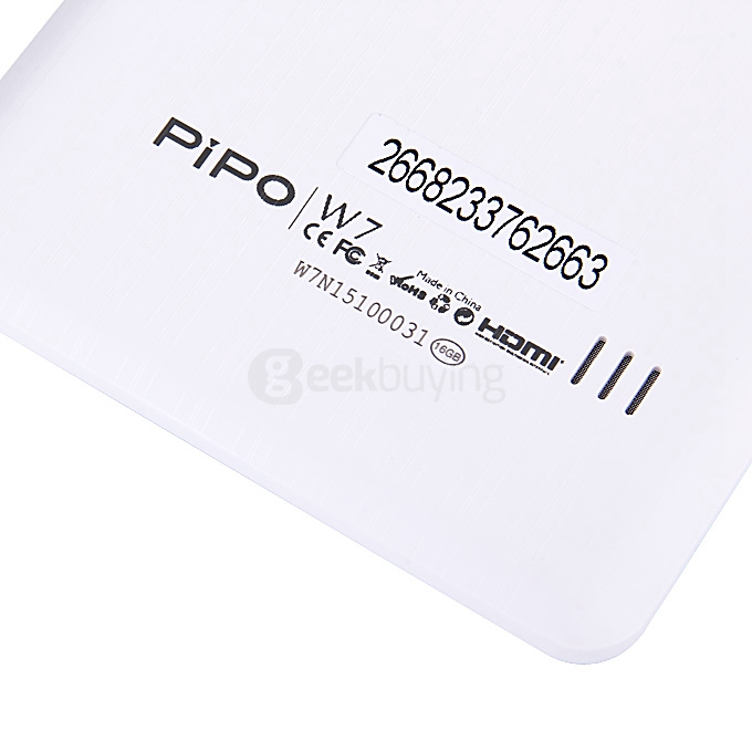 PIPO W7 7 Inch Windows8.1 Intel Z3735G Quad Core 1.83GHz 1GB/16GB Tablet PC IPS 1280*800 Bluetooth HDMI WiFi - Black+White