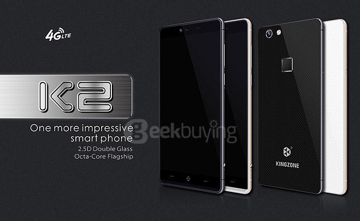 Kingzone K2 5.0inch FHD 4G LTE Android 5.1 3GB 16GB Smartphone 64bit MTK6753 Octa Core 13.0MP Touch ID HotKnot - Black