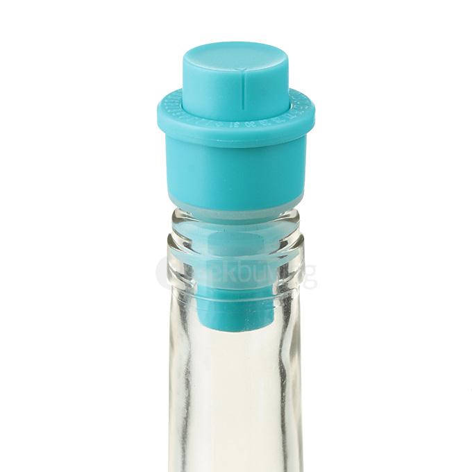 Red Wine Vacuum Bottle Stopper Sealing Plug  - Blue