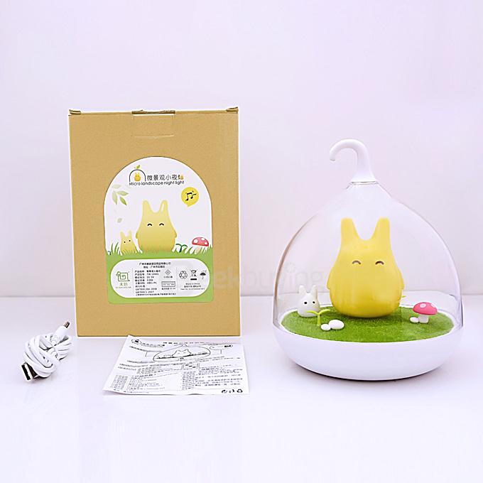 Novel Birds LED Night Light Wall Night Desk Lamp with Sticker - Yellow