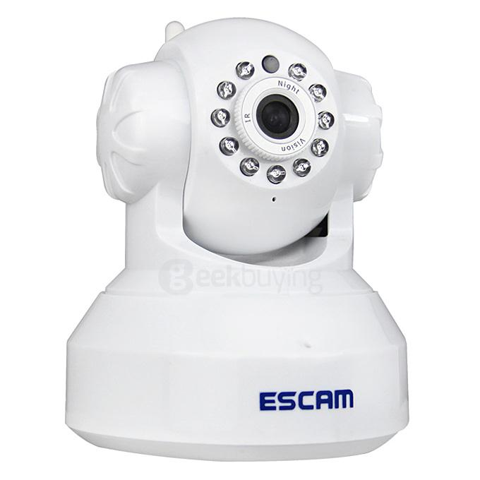 ESCAM QF001 WiFi 720P Smart Wireless Webcam Security Camera - White