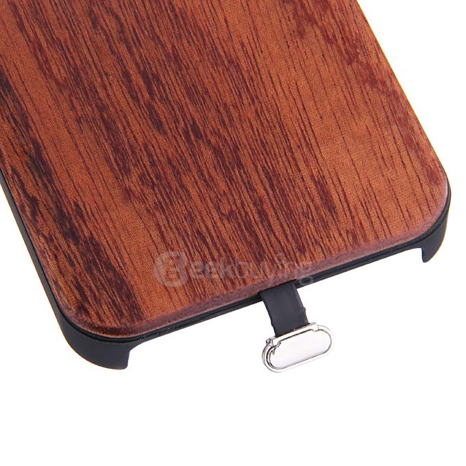 QI Wireless Charging Receiver Simple Designed for Apple iPhone 5 iPhone 5S - Sapele Wood