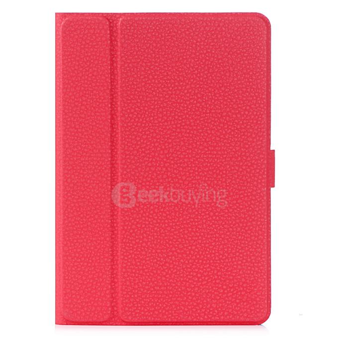 360 Degree Rotation PU Leather Cover Case Stand for Apple iPad Mini 4 Tablet PC - Red