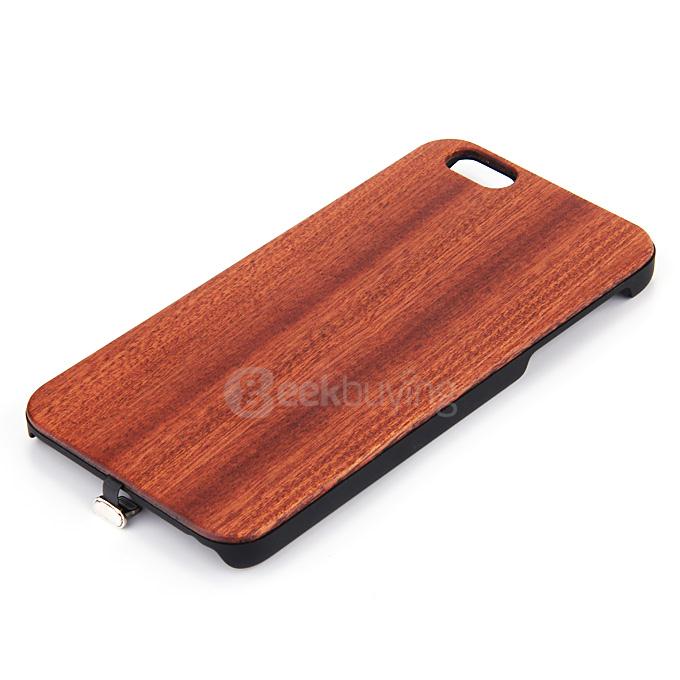 QI Wireless Charging Receiver Simple Designed for Apple iPhone 6 Plus iPhone 6s Plus - Sapele Wood