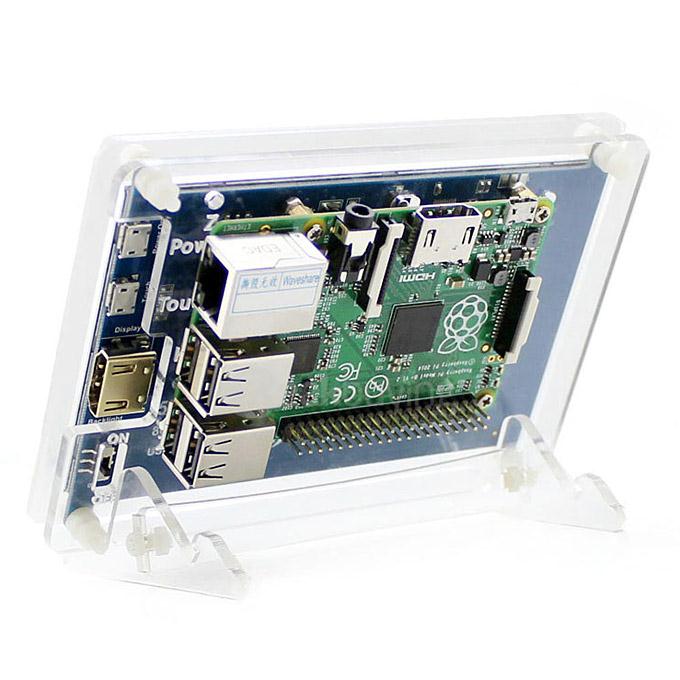 5inch HDMI LCD (B) 800x480 High Resolution with Transparent Case for For Raspberry Pi/BB BLACK/Banana Pi Mainboard/PC