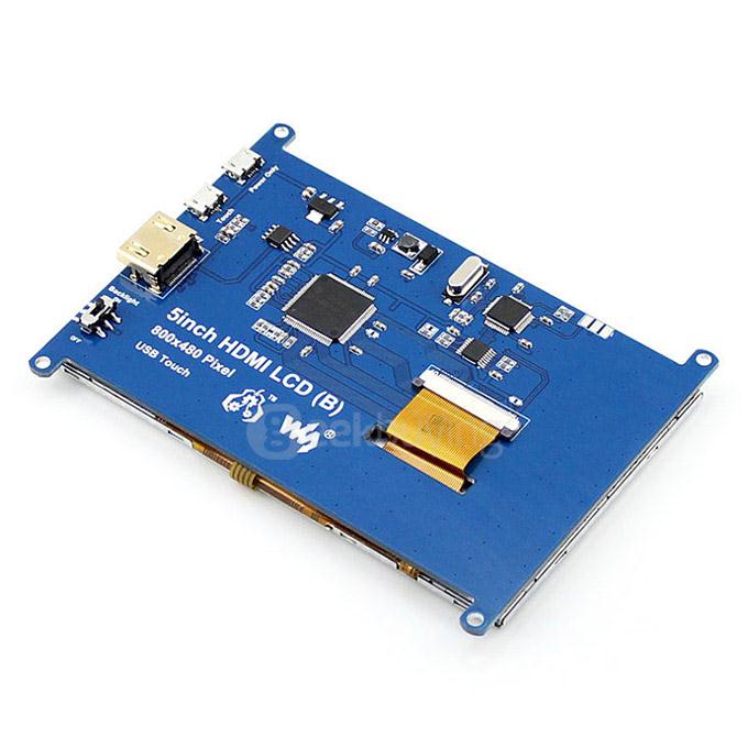 5inch HDMI LCD (B) 800x480 High Resolution with Transparent Case for For Raspberry Pi/BB BLACK/Banana Pi Mainboard/PC