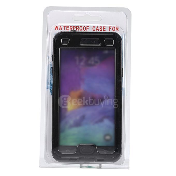IP68 Protective Case Swimming Waterproof Shockproof Phone Case Cover For Samsung Galaxy Note 4 N9100 - Black