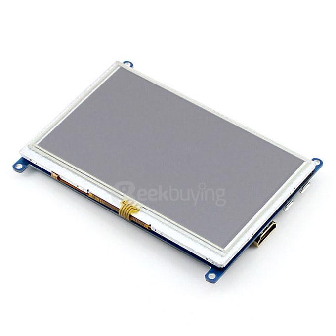 5inch HDMI LCD (B) 800x480 High Resolution with Transparent Case for For Raspberry Pi/BB BLACK/Banana Pi Mainboard/PC