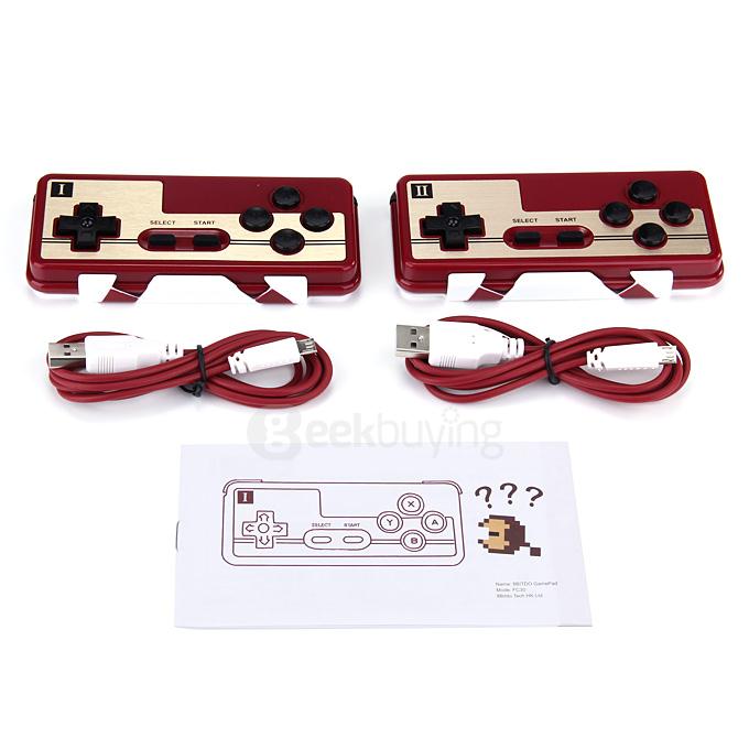 8BITDO FC30 Anniversary Wireless Game Controller Gamepad Set 2 PCS for iOS Android Windows Mac - Red