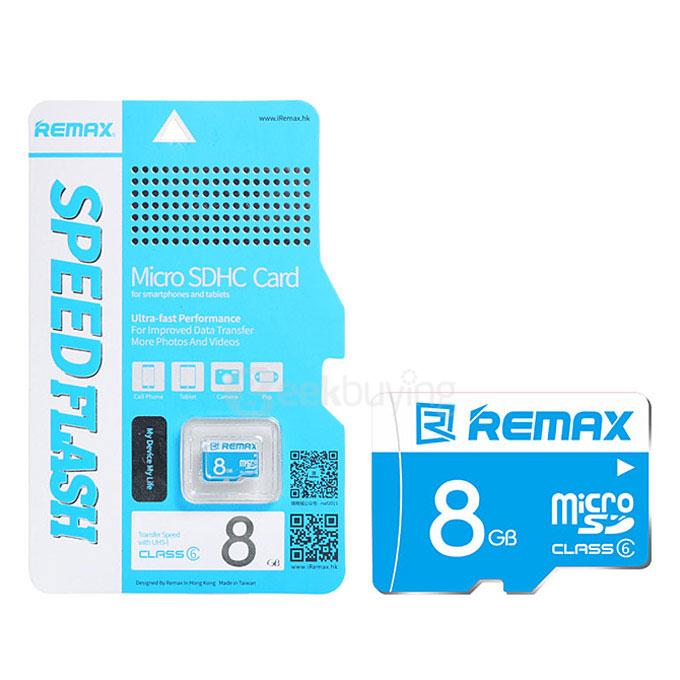 REMAX 8GB Class6 High Speed Memory Card Micro SD Memory Card - Blue