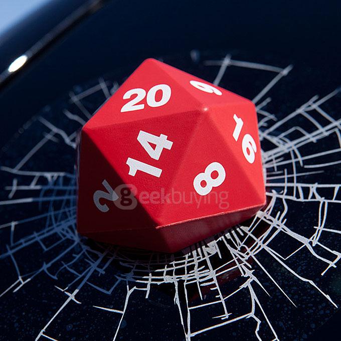 D20 3D Stereoscopic Dice Car Glass Stickers Personalized Decorative Decals