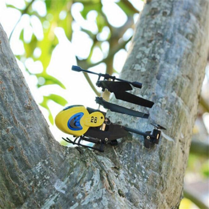 HW7001 3.5CH Mini Remote Control Gyro Gyroscope RC Helicopter - Yellow + Blue