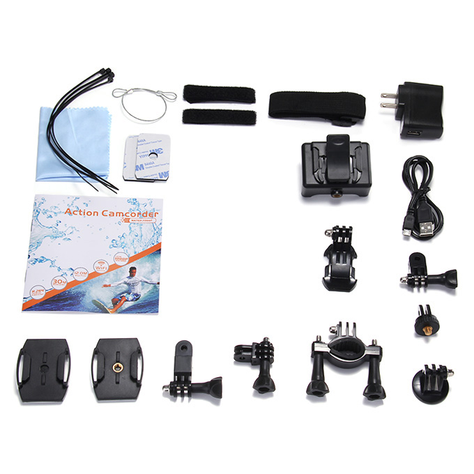 SJ4000 WiFi Action Camera Novatek 1080P H.264 1.5 Inch 170 Degree Wide Angle Outdoor Sports Waterproof HD Camcorder DV/CAR DVR -  Black