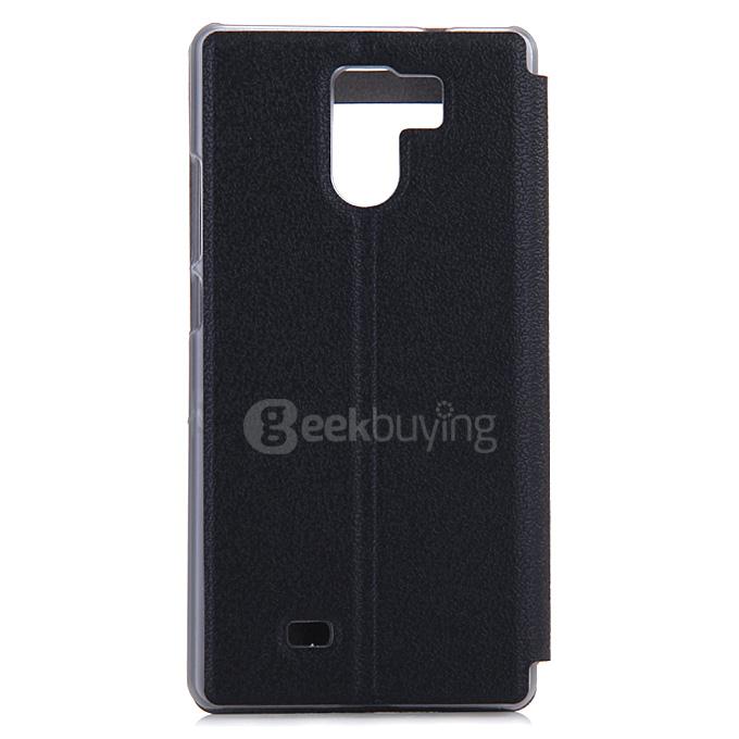 Protective Hard Cover Flip Stand Leather Case for UMI Fair Smartphone - Black