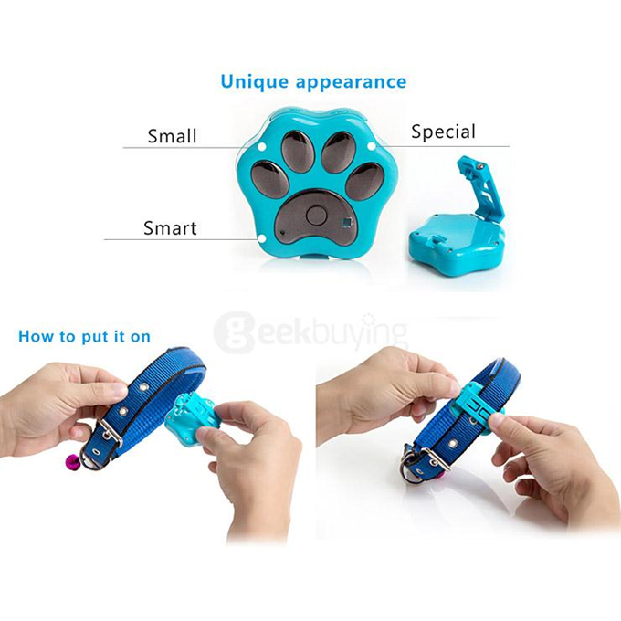 Reachfar RF-V30 IP66 Multifunctional Wi-Fi GPS Tracker Dog Cat Pet Tracker Long Standby Timer Electric Fence - Gold