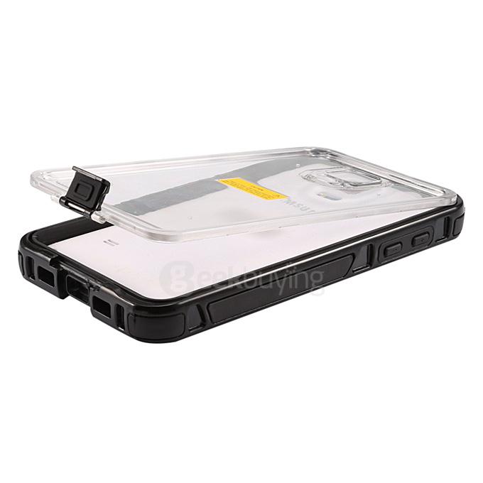 IP68 Protective Case Swimming Waterproof Shockproof Phone Case Cover For Samsung Galaxy Note 4 N9100 - Black