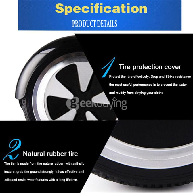 4440mah AOSDER Q3 Self-balancing Scooter Electric Scooter Dual Wheels Drifting Board - Black