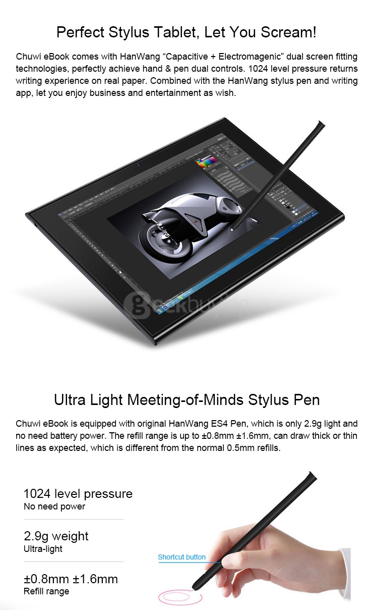 [Spain Stock]Chuwi eBook Stylus Tablet 10.1