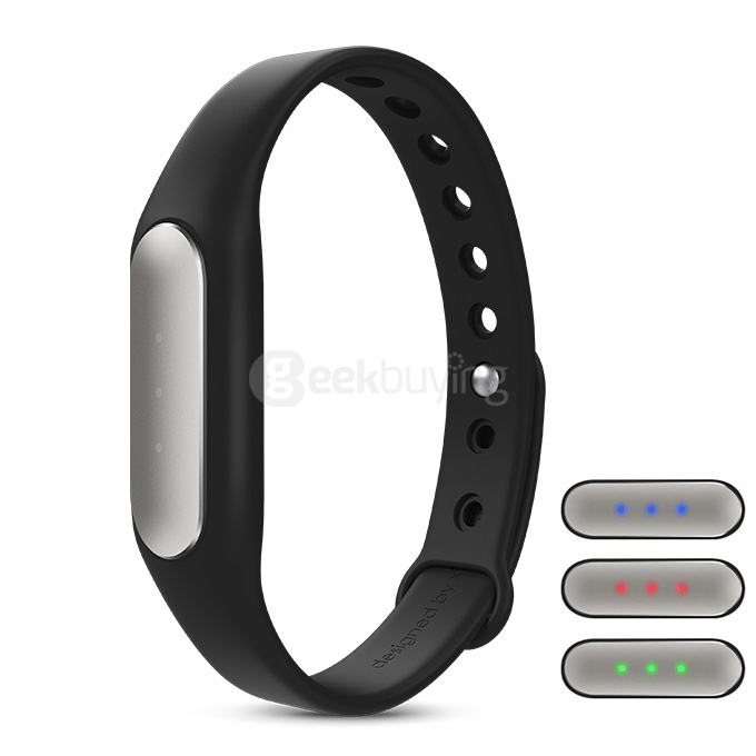 New Original Xiaomi Miband IP67 Smart Bluetooth 4.0 Bracelet Sleep Monitor 30 Day Standby Pedometer Support Android iPhone - Black