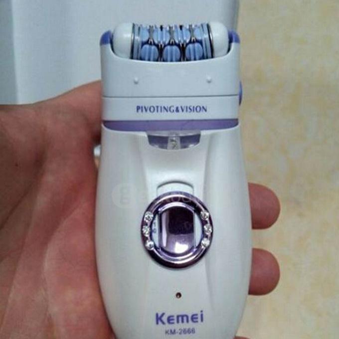 KM-2666 3in1 Rechargeable Cordless Electric Callus Remover Hair Epilator Lady Shaver Kit