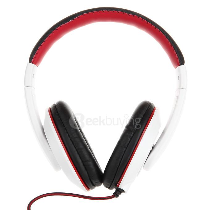 OVLENG X13 Wired 3.5mm Headphones Dedicated Wire Control Voice Computer Headset Karaoke Gaming Headphone - White