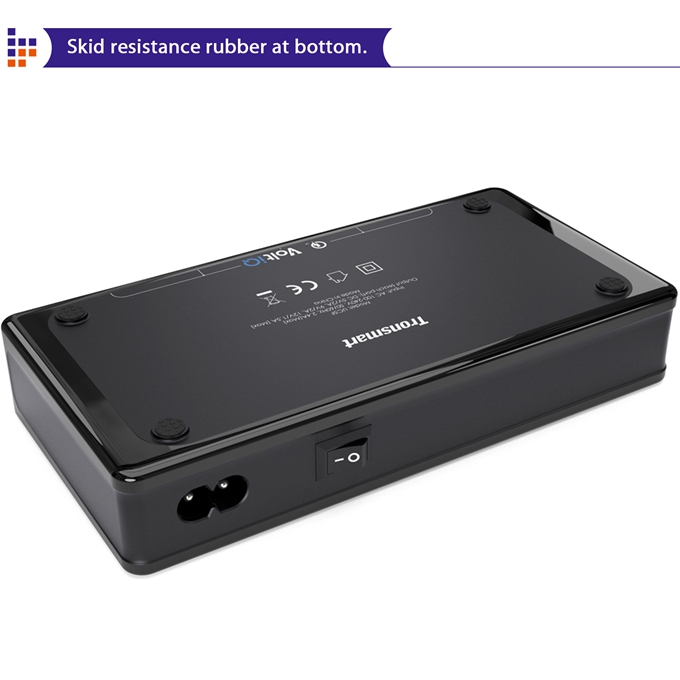 Tronsmart Titan 90W 5 Ports USB Desktop Charger Station 2-3 Times Faster Quick Charge with 1.5M AC Cable for Qualcomm Quick Charge 2.0 Compatible Devices iPhone 6 6S 6 Plus iPad Samsung Note 5 S6 S6 Edge - US Plug