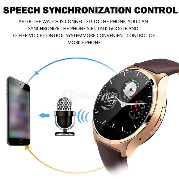 Oukitel A29 MT2502C Smart Watch Phone 1.22inch Sapphire Screen Capacitive Touch SIM Bluetooth 4.0 IP53 Waterproof - Gold