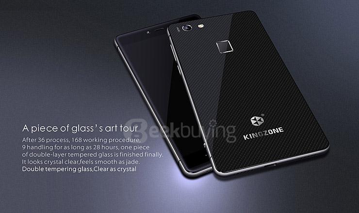 Kingzone K2 5.0inch FHD 4G LTE Android 5.1 3GB 16GB Smartphone 64bit MTK6753 Octa Core 13.0MP Touch ID HotKnot - Black