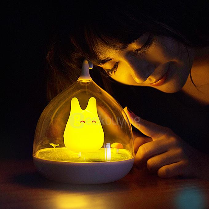 Novel Birds LED Night Light Wall Night Desk Lamp with Sticker - Yellow