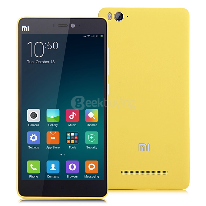 Xiaomi Mi4C 5.0inch Android 5.1 2GB 16GB Smartphone 4G FDD-LTE 64-bit Snapdragon 808 Hexa Core 1.8GHz 13.0MP 5.0MP USB Type-C Edge Tap - Yellow