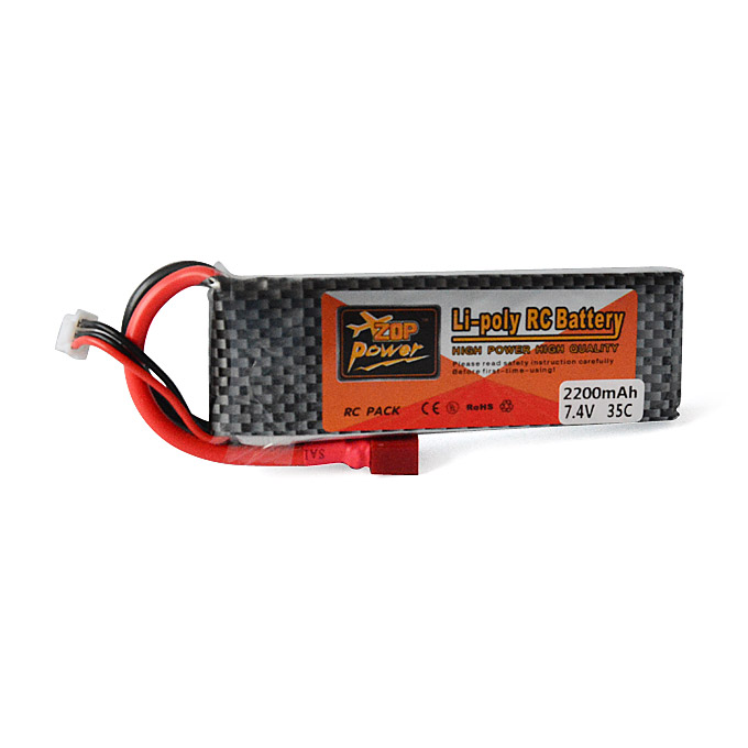 ZOP Power 7.4V 2200mAh 35C Lipo Battery T Plug