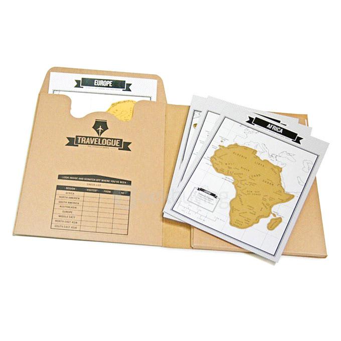 Creative Travelogue Journal Scratch Map