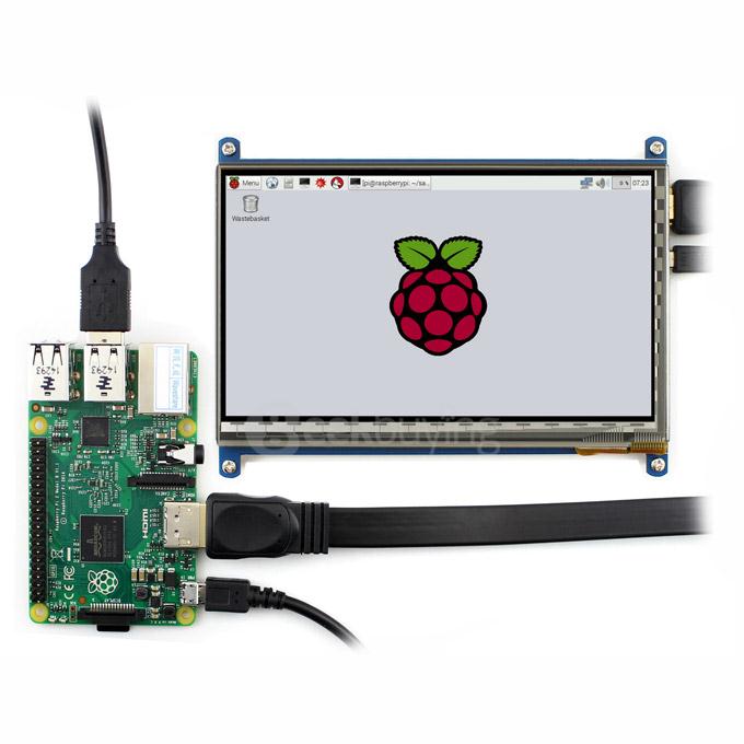 7 inch Capacitive Touch Screen LCD 1024*600 HDMI with Bicolor Case for Raspberry Pi/BB BLACK/PC Systems