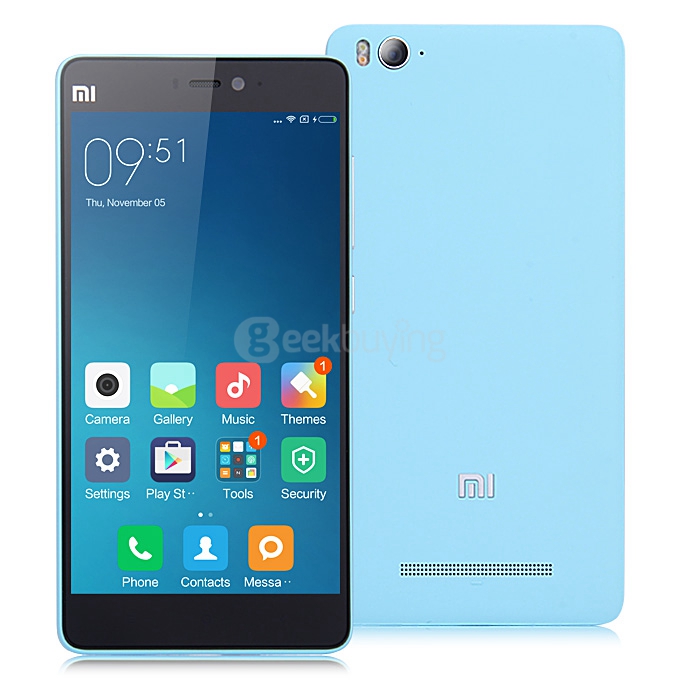 Xiaomi Mi4C 5.0inch Android 5.1 2GB 16GB Smartphone 4G FDD-LTE 64-bit Snapdragon 808 Hexa Core 1.8GHz 13.0MP 5.0MP USB Type-C Edge Touch - Blue