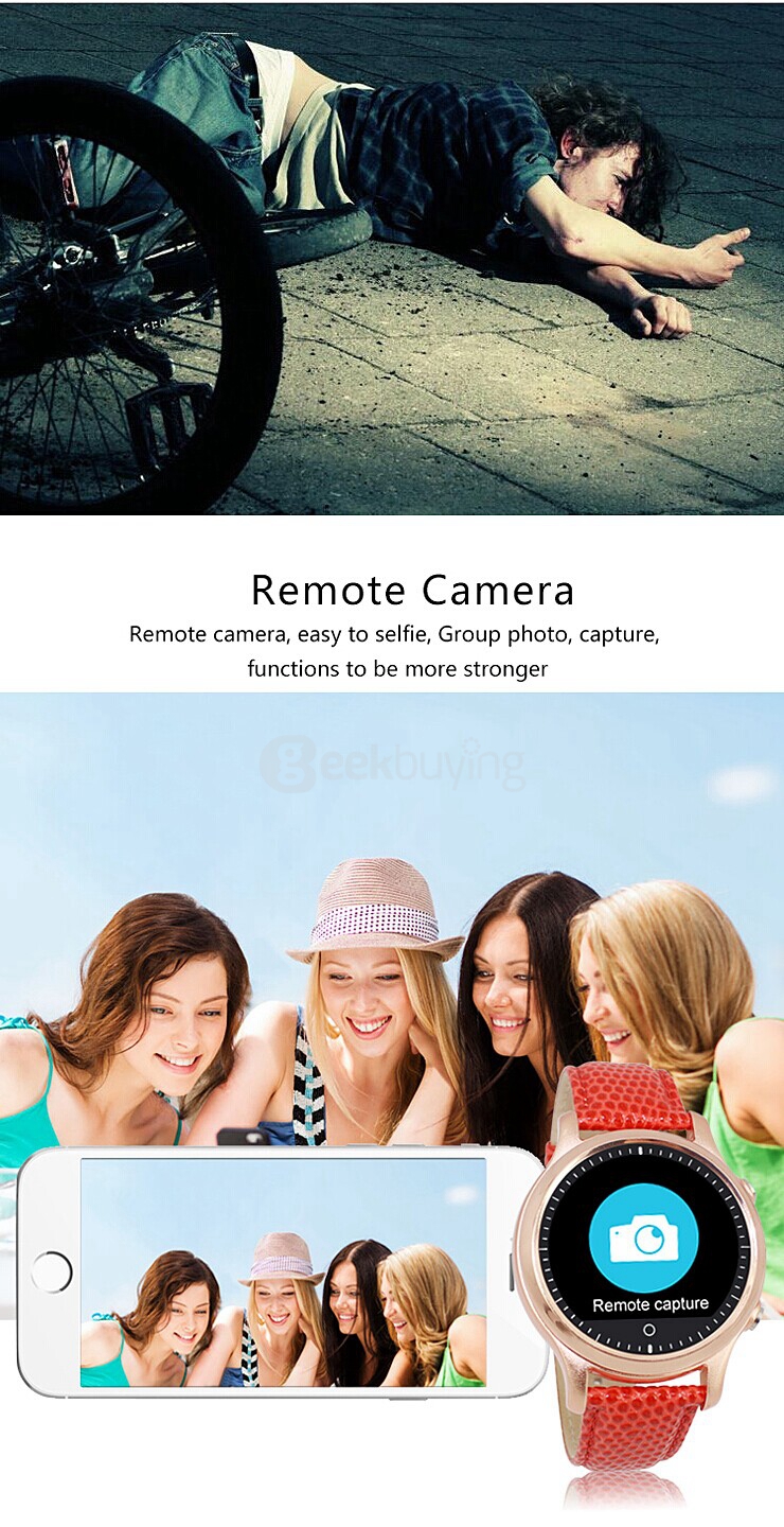 ZGPAX S360 Multilingual Smart Watch MTK2502 BT4.0 With SOS Emergency Call Sleep Monitor  - Red