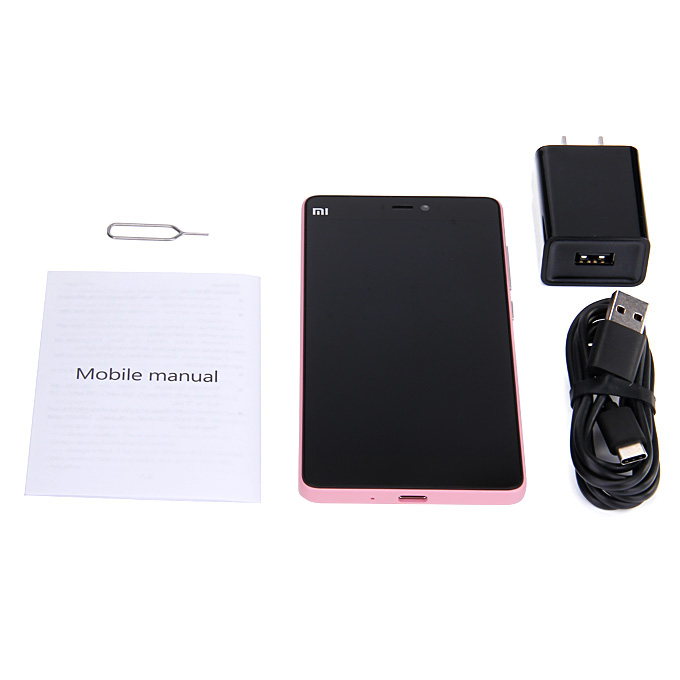 Xiaomi Mi4C 5.0inch Android 5.1 3GB 32GB Smartphone 4G FDD-LTE 64-bit Snapdragon 808 Hexa Core 1.8GHz 13.0MP 5.0MP Type-C Edge Tap - Pink