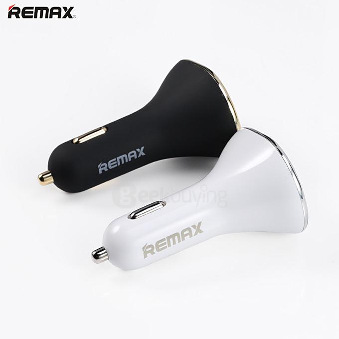 Original REMAX 6.3A 3 USB Port Car Charger Adapter Fast Charge For Cellphone Tablet PC - Black