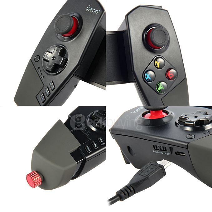 Ipega PG-9055 Red Spider Stretchable Bluetooth Gamepad Game Controller for iPhone / iPad / Samsung and More - Black