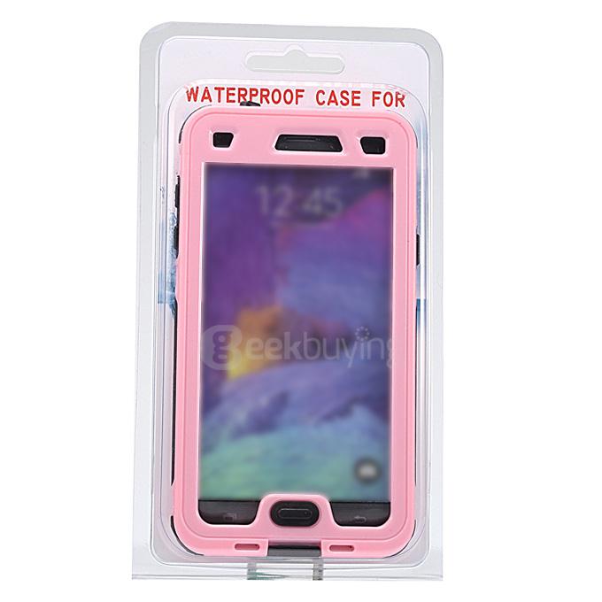 IP68 Protective Case Swimming Waterproof Shockproof Phone Case Cover For Samsung Galaxy Note 4 N9100 - Pink